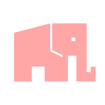 Pixel Elephant Logo #ffa6a6