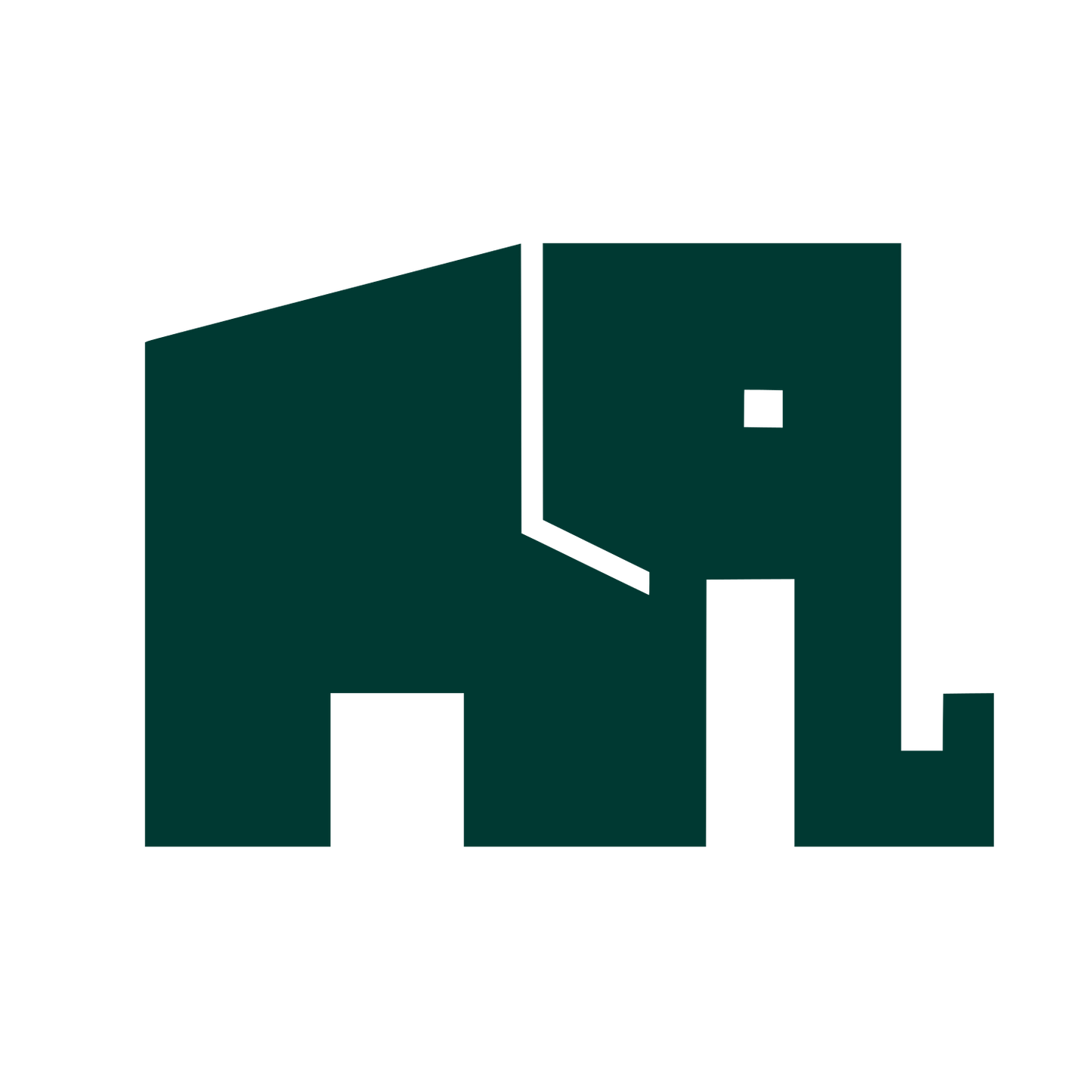 Pixel Elephant Logo #003932