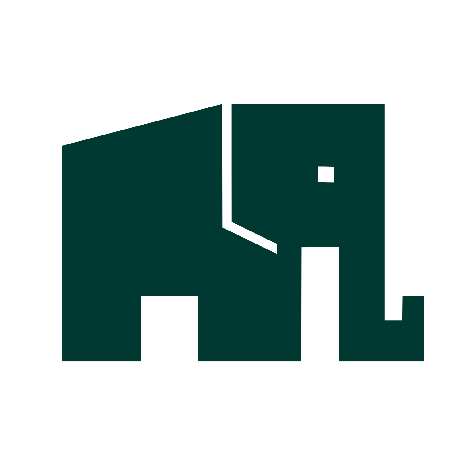 Pixel Elephant Logo #003932