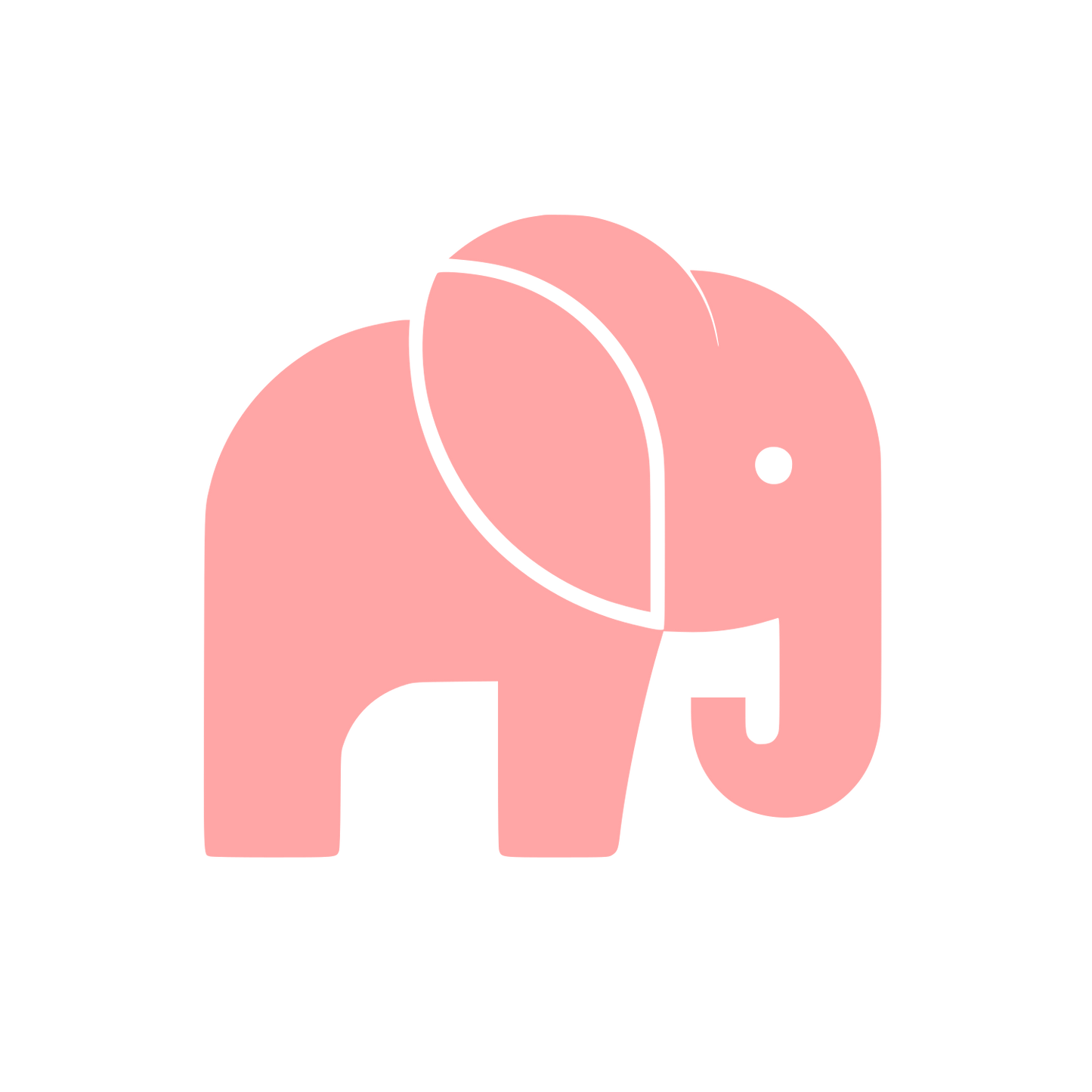Minimalist Elephant Logo #ffa6a6