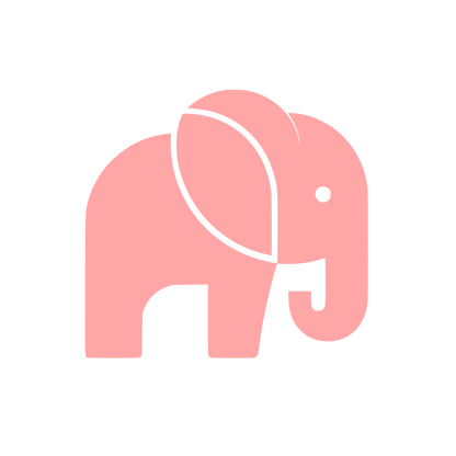 Minimalist Elephant Logo #ffa6a6