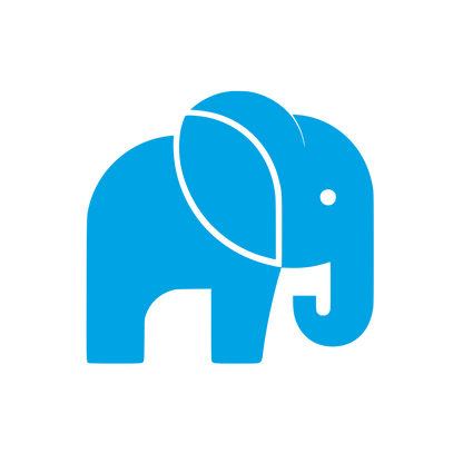 Minimalist Elephant Logo #00a3e4