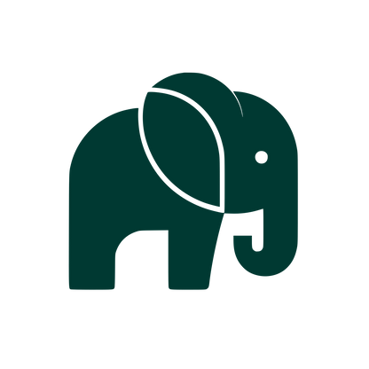Minimalist Elephant Logo #003932