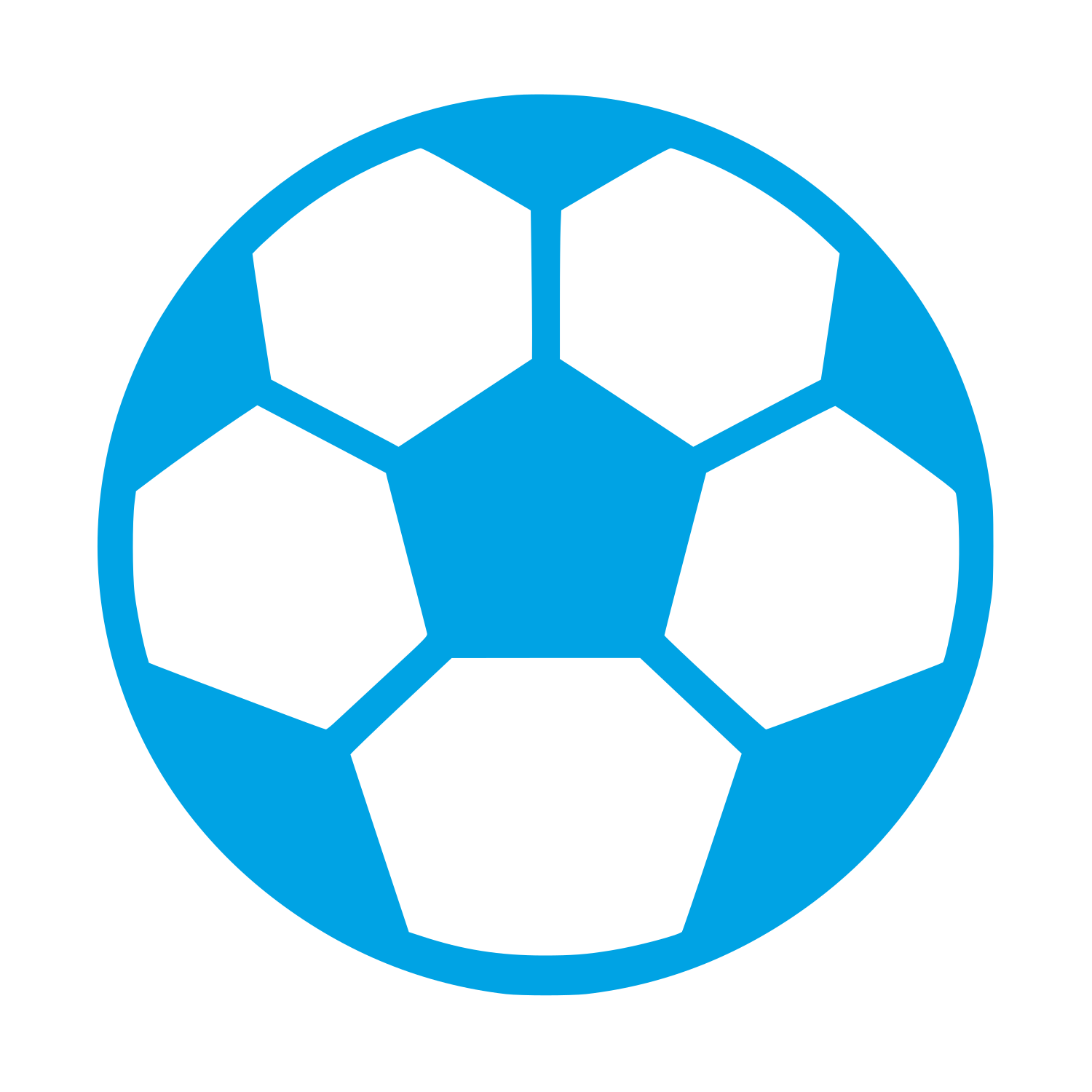 Soccer Ball Logo #00a3e4