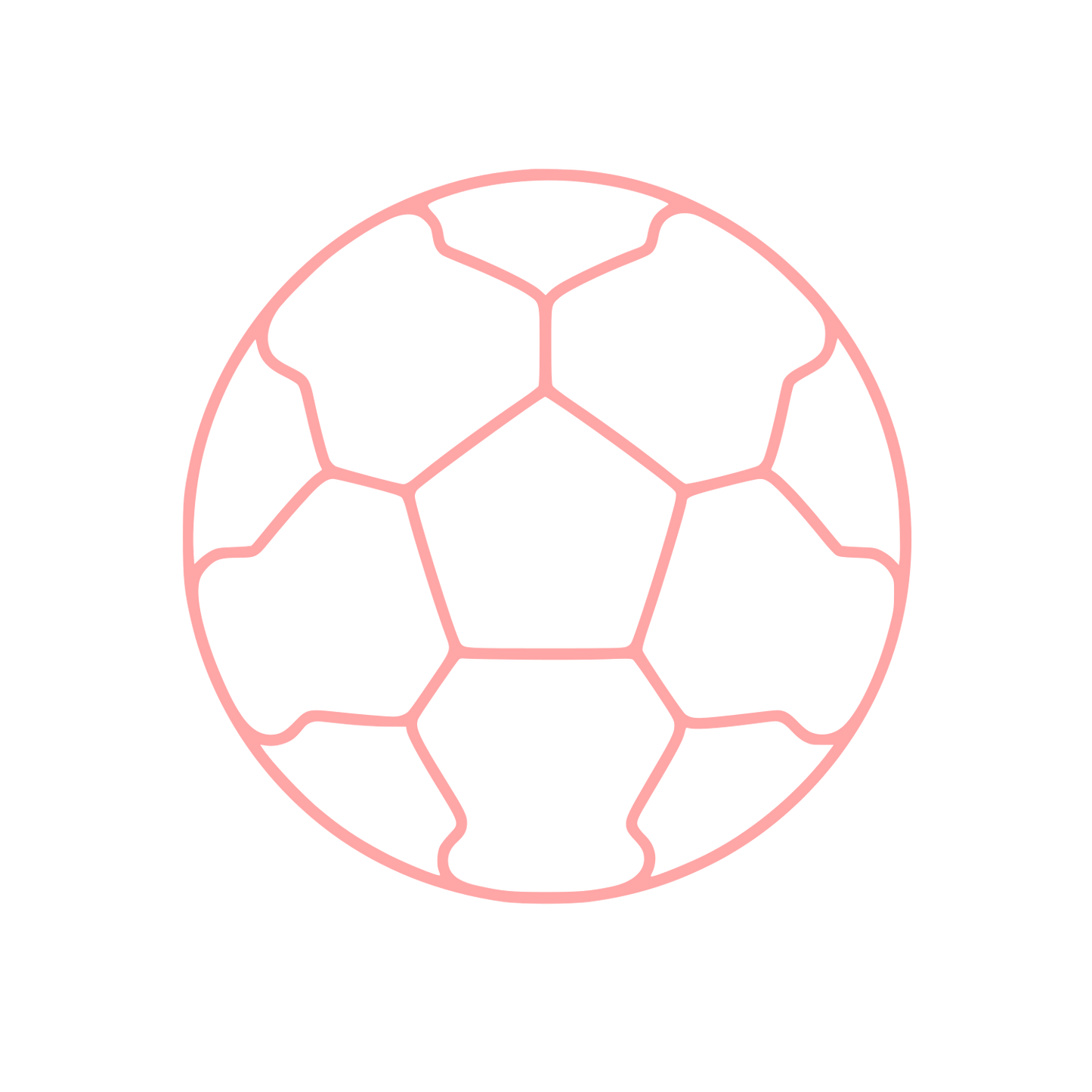 Soccer Ball Outline Logo #ffa6a6
