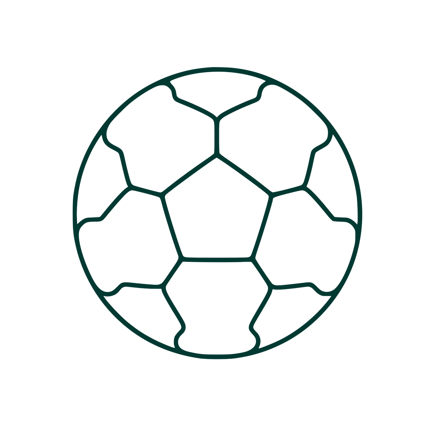 Soccer Ball Outline Logo #003932