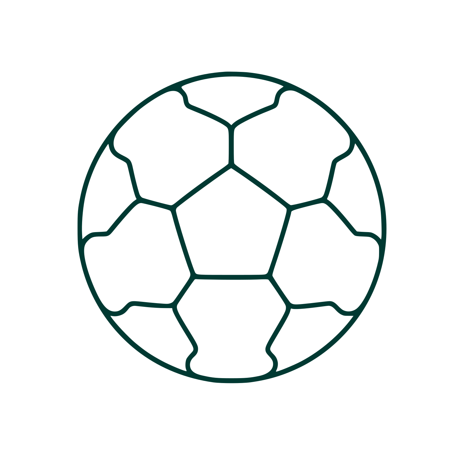 Soccer Ball Outline Logo #003932