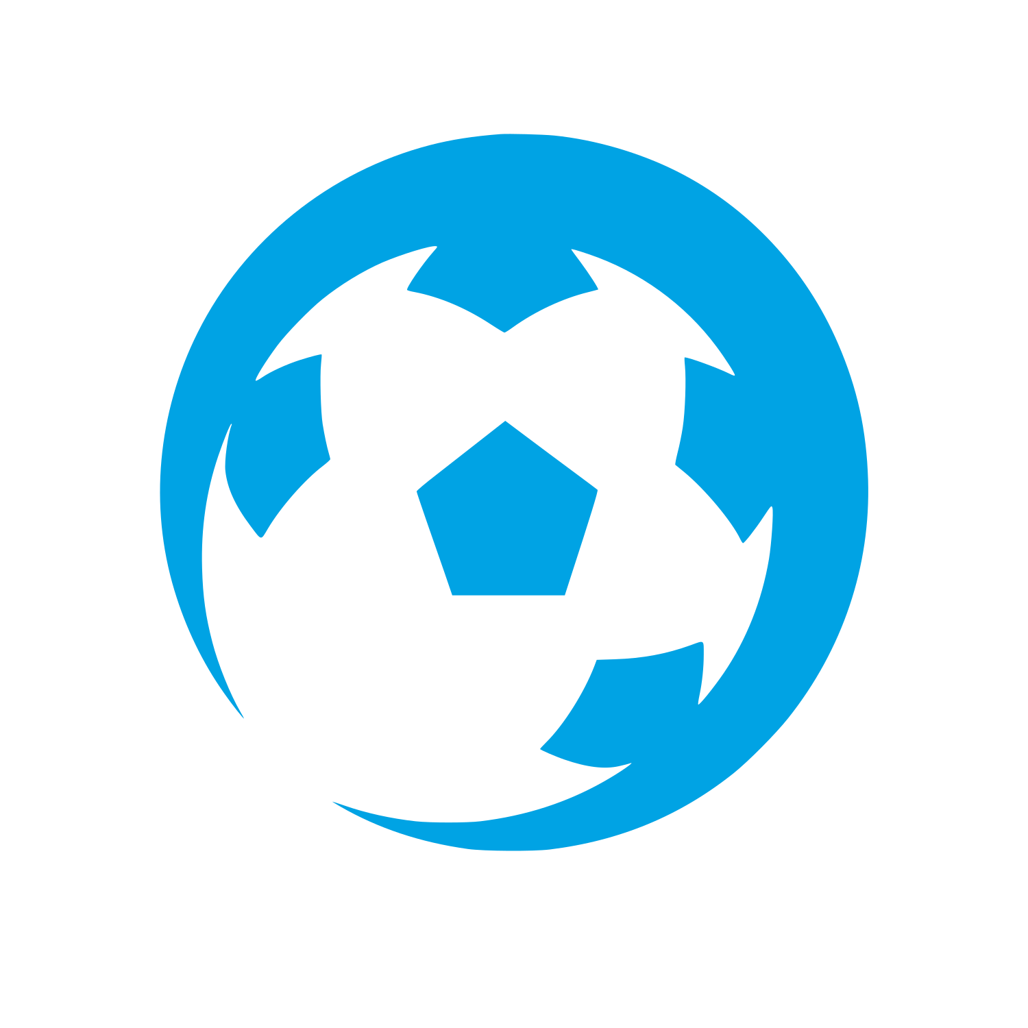 Swoosh Soccer Ball Logo #00a3e4