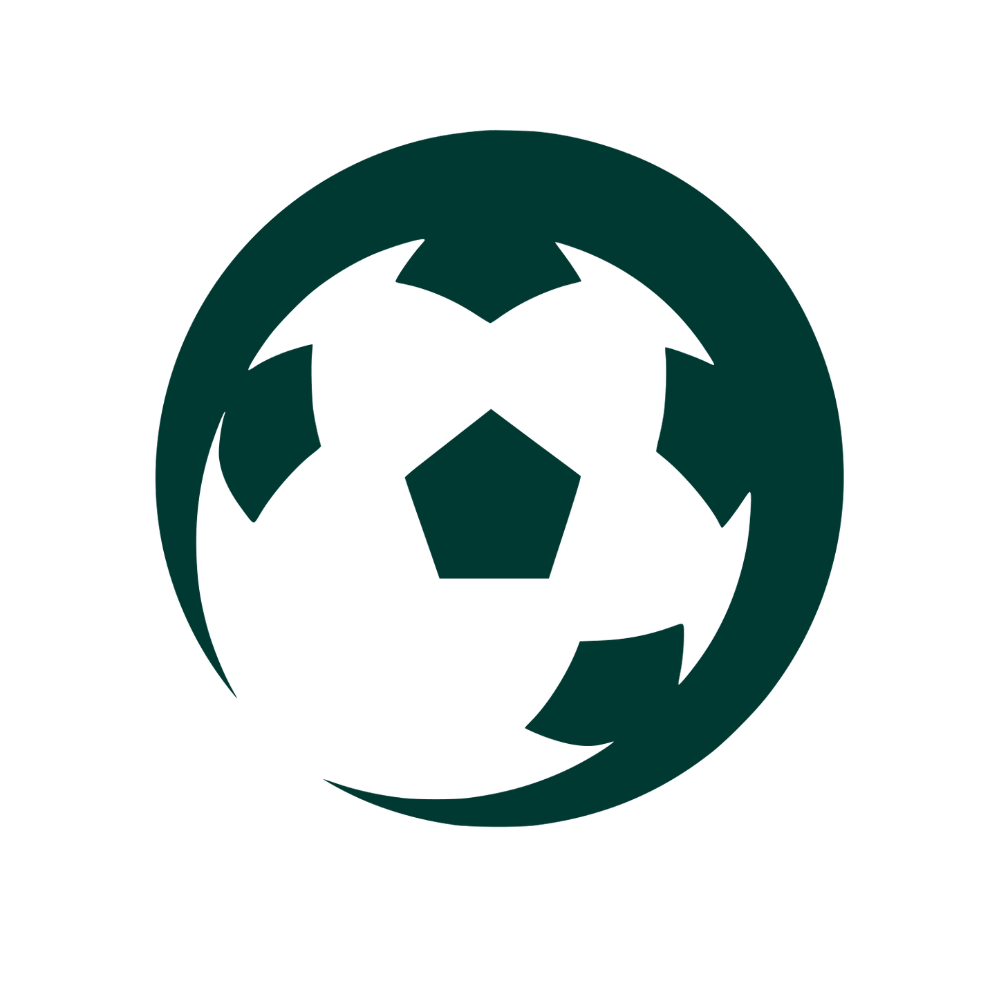 Swoosh Soccer Ball Logo #003932