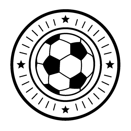 Soccer Ball Circle Emblem Logo