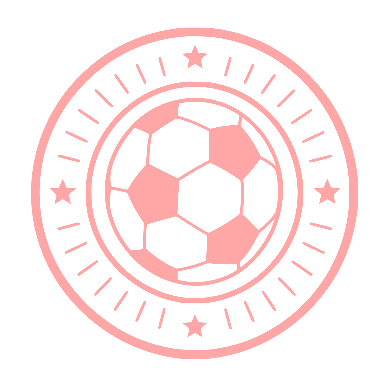 Soccer Ball Circle Emblem Logo #ffa6a6