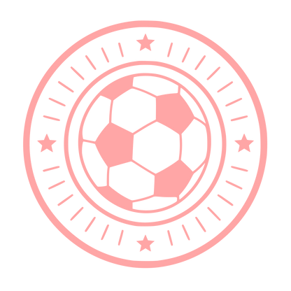 Soccer Ball Circle Emblem Logo #ffa6a6