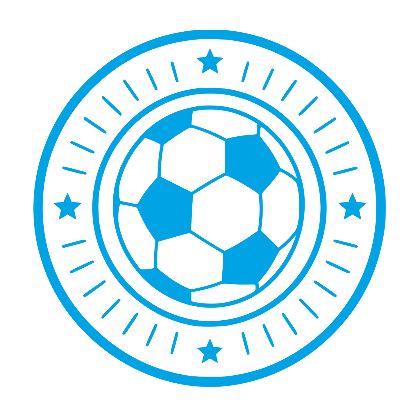 Soccer Ball Circle Emblem Logo #00a3e4