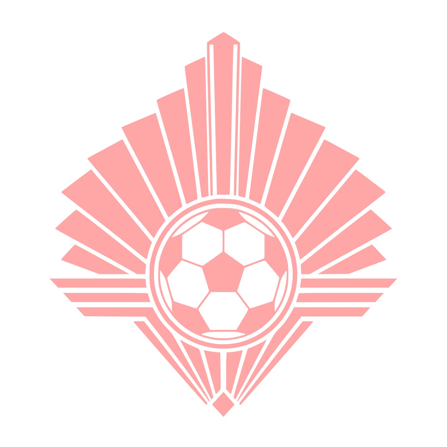 Art Deco Soccer Ball Logo #ffa6a6