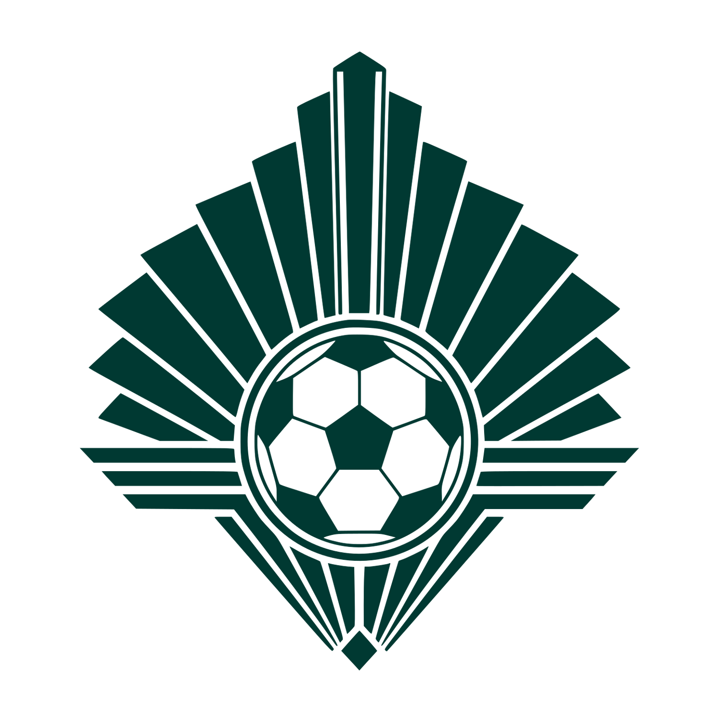 Art Deco Soccer Ball Logo #003932