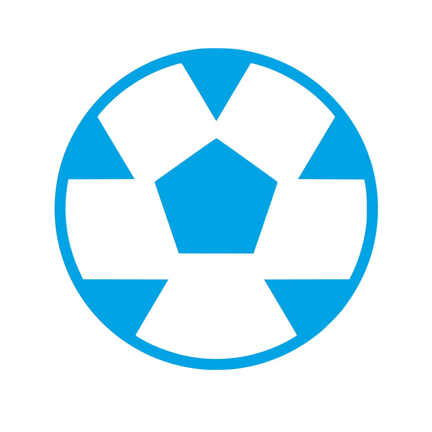 Soccer Ball Logo #00a3e4