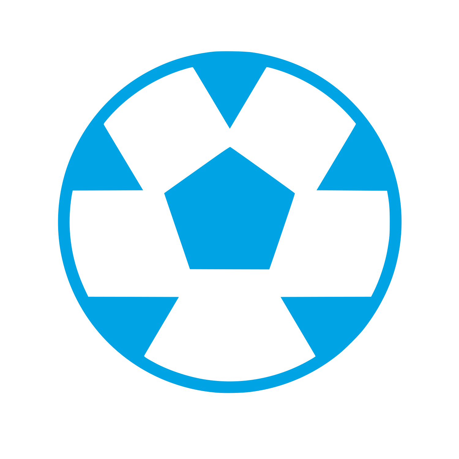 Soccer Ball Logo #00a3e4