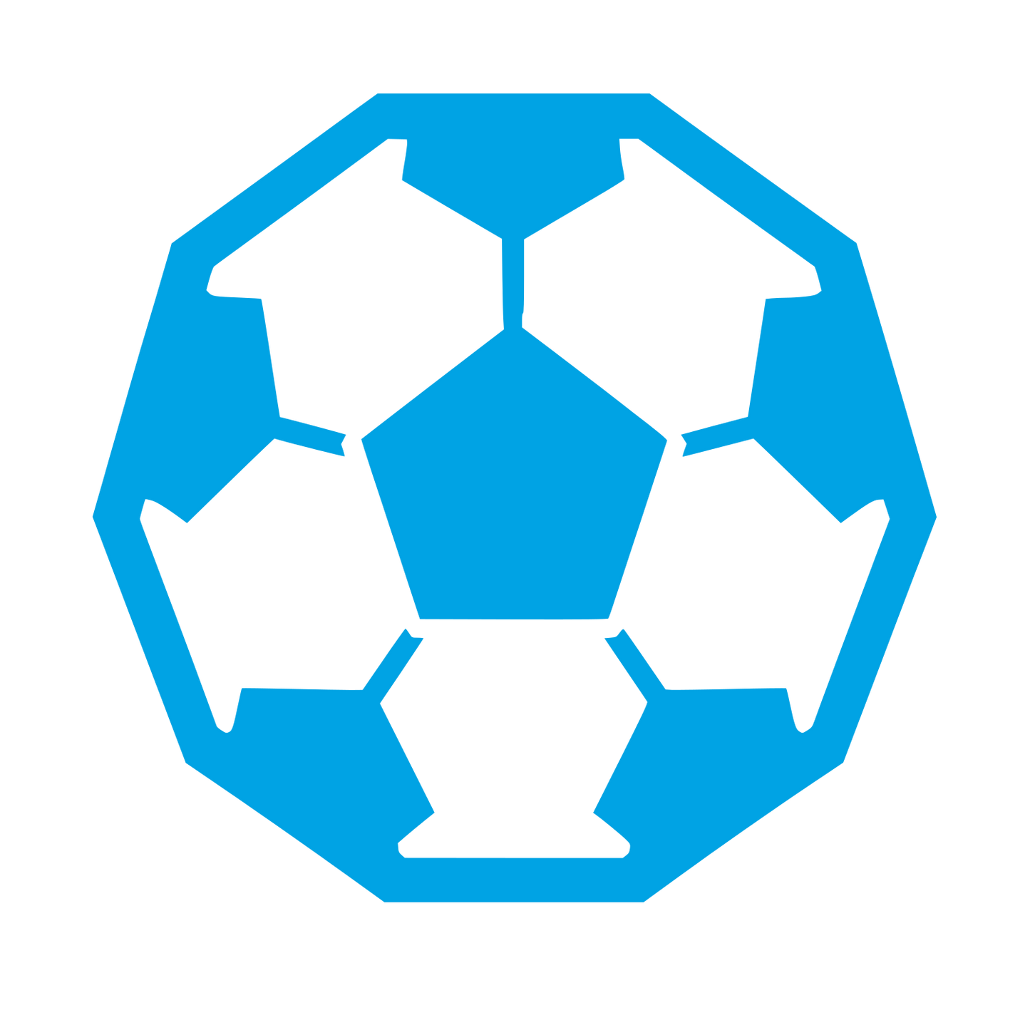 Soccer Ball Panel Logo #00a3e4