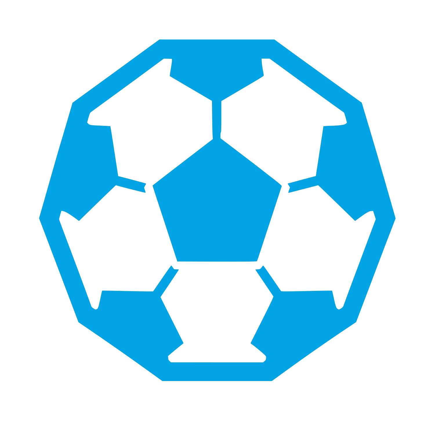 Soccer Ball Panel Logo #00a3e4