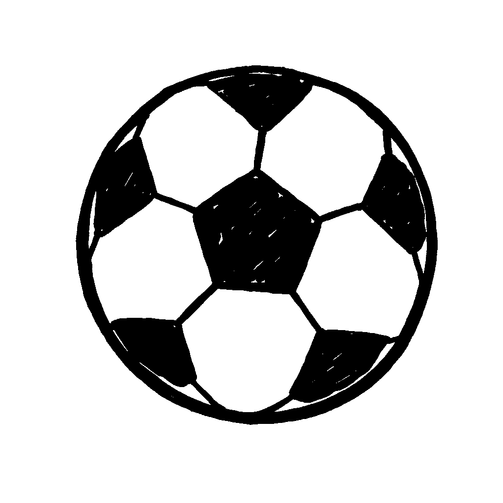 Hand-Drawn Soccer Ball Logo