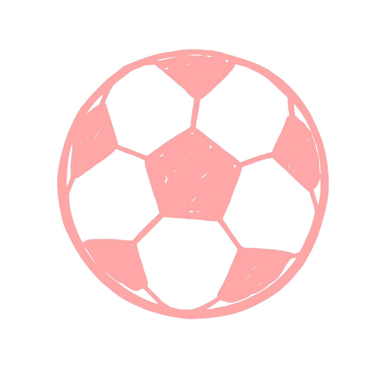 Hand-Drawn Soccer Ball Logo #ffa6a6