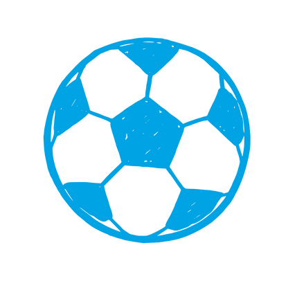 Hand-Drawn Soccer Ball Logo #00a3e4