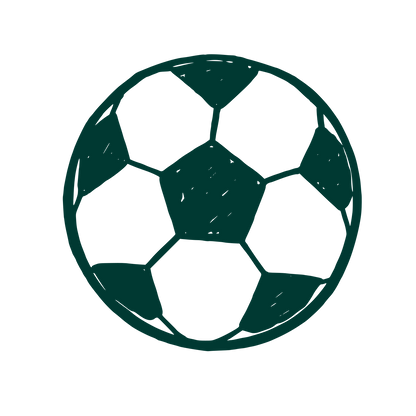 Hand-Drawn Soccer Ball Logo #003932
