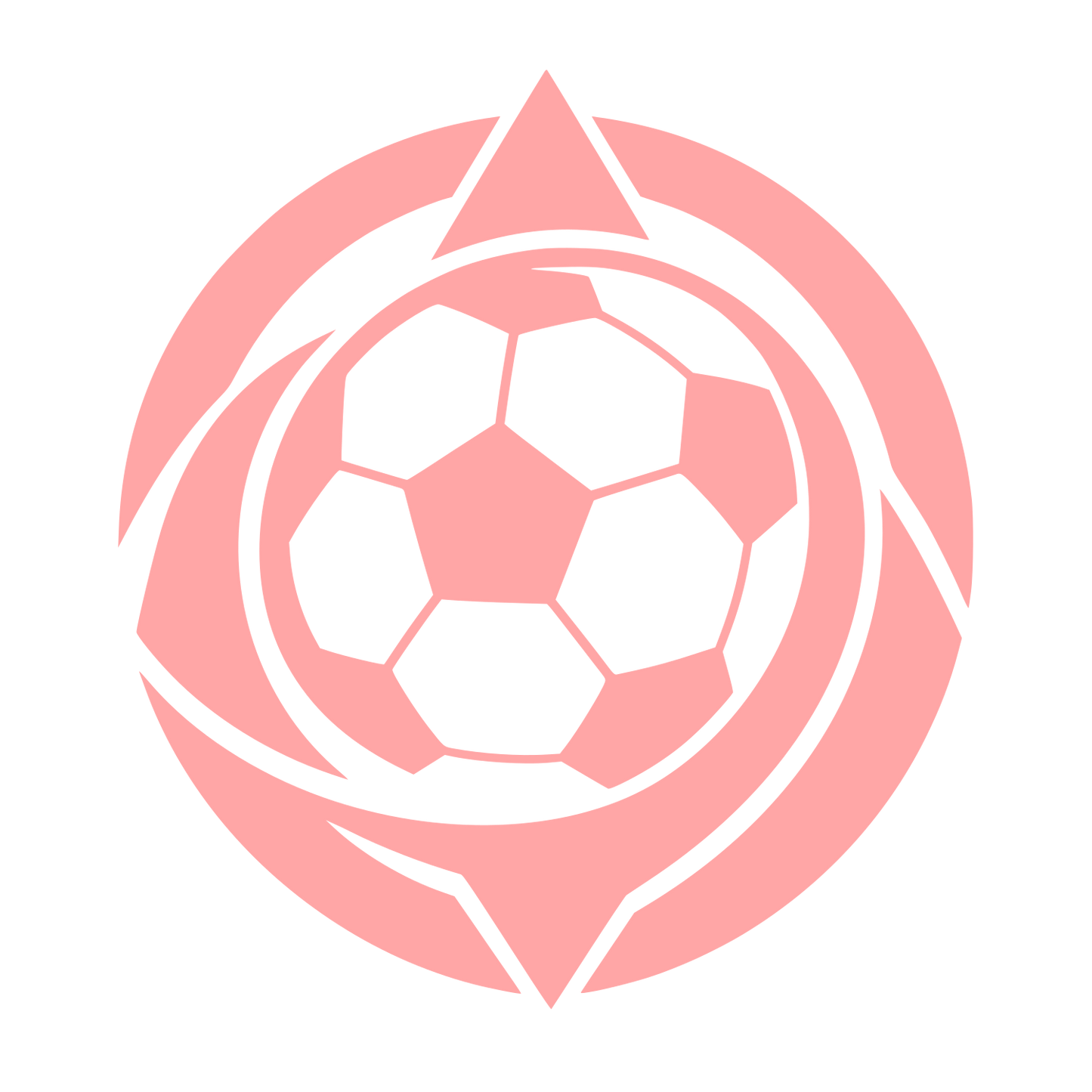 Soccer Ball Swirl Logo #ffa6a6