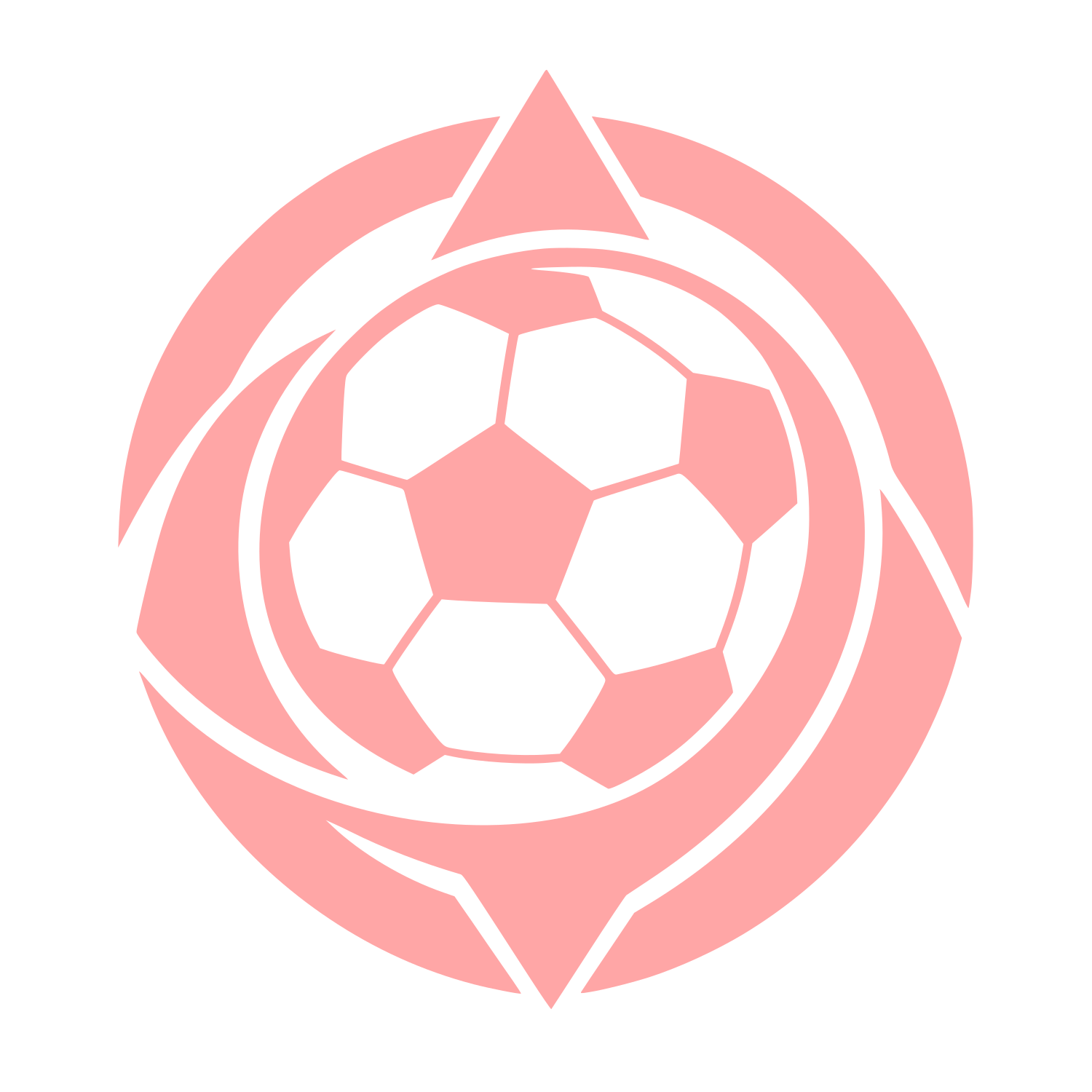Soccer Ball Swirl Logo #ffa6a6