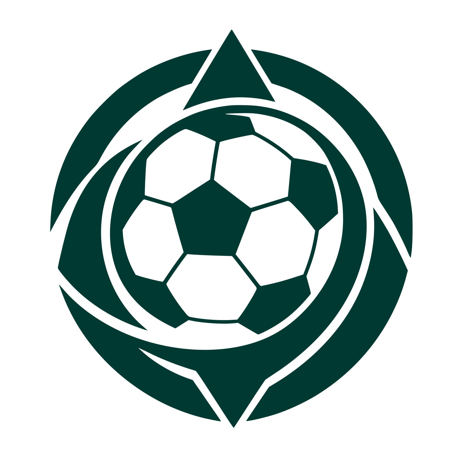 Soccer Ball Swirl Logo #003932