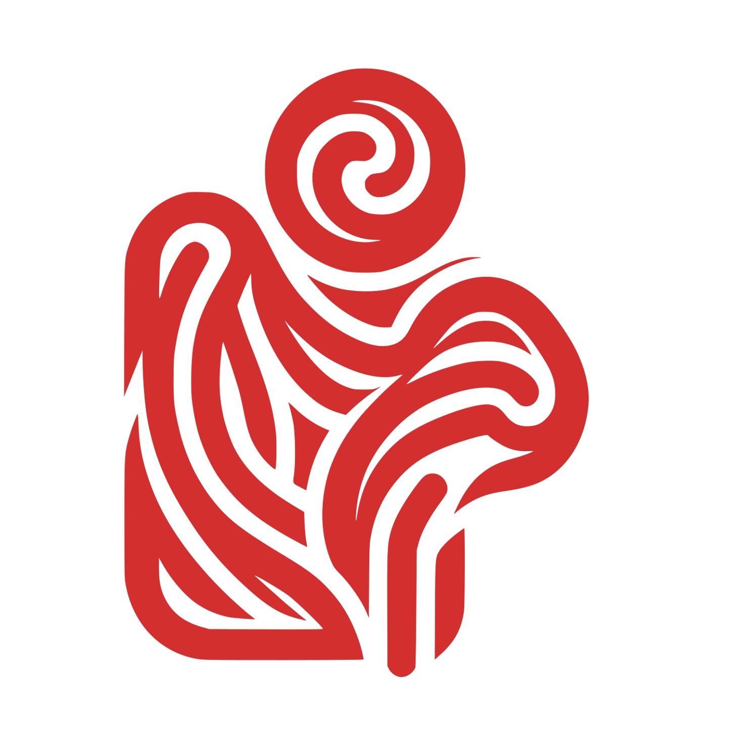 Tribal Art Inspired Logo #D32F2F