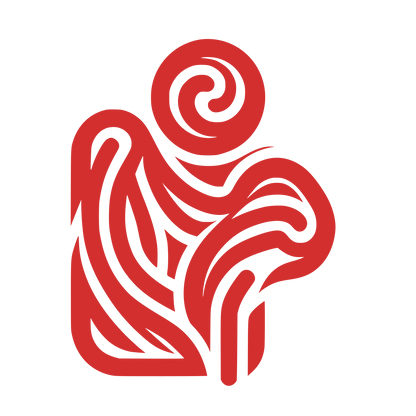 Tribal Art Inspired Logo #D32F2F