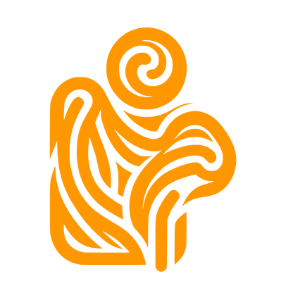 Tribal Art Inspired Logo #FF9800