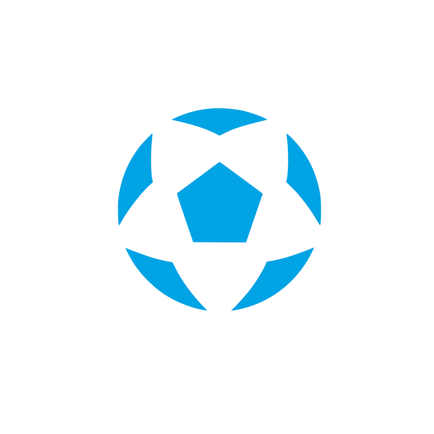 Soccer Ball Logo #00a3e4