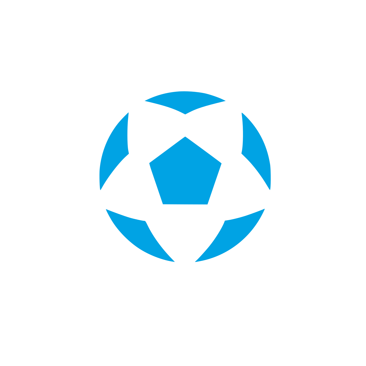 Soccer Ball Logo #00a3e4