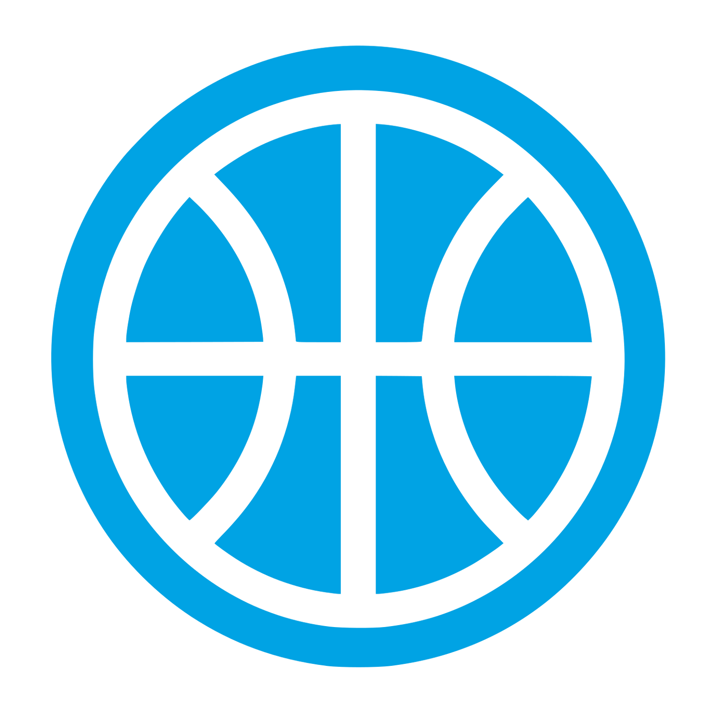 Basketball Ball Logo #00a3e4