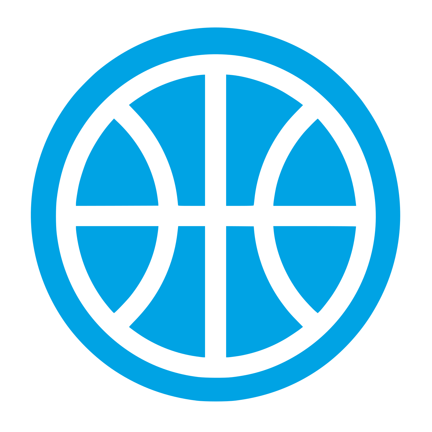 Basketball Ball Logo #00a3e4