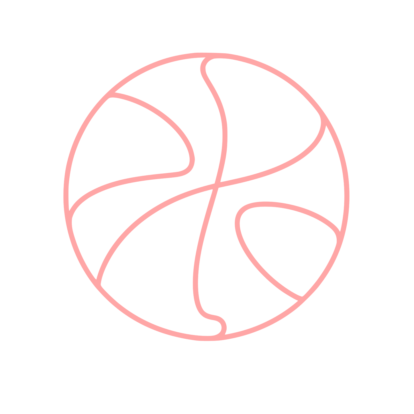 Basketball Outline Logo #ffa6a6