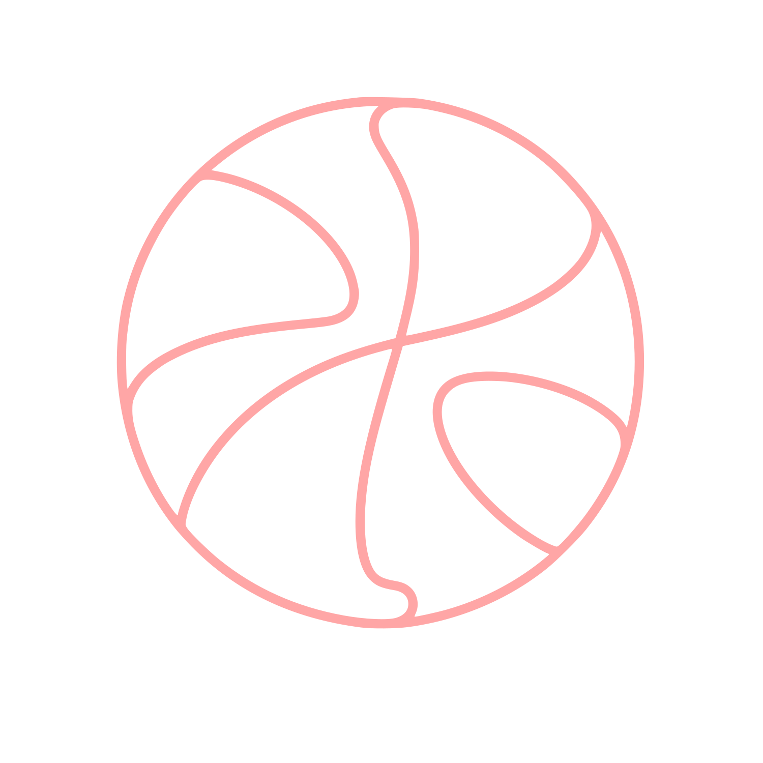 Basketball Outline Logo #ffa6a6