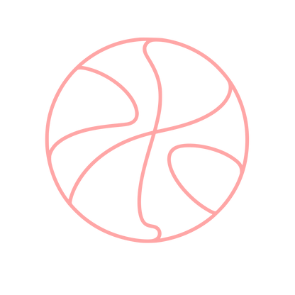 Basketball Outline Logo #ffa6a6