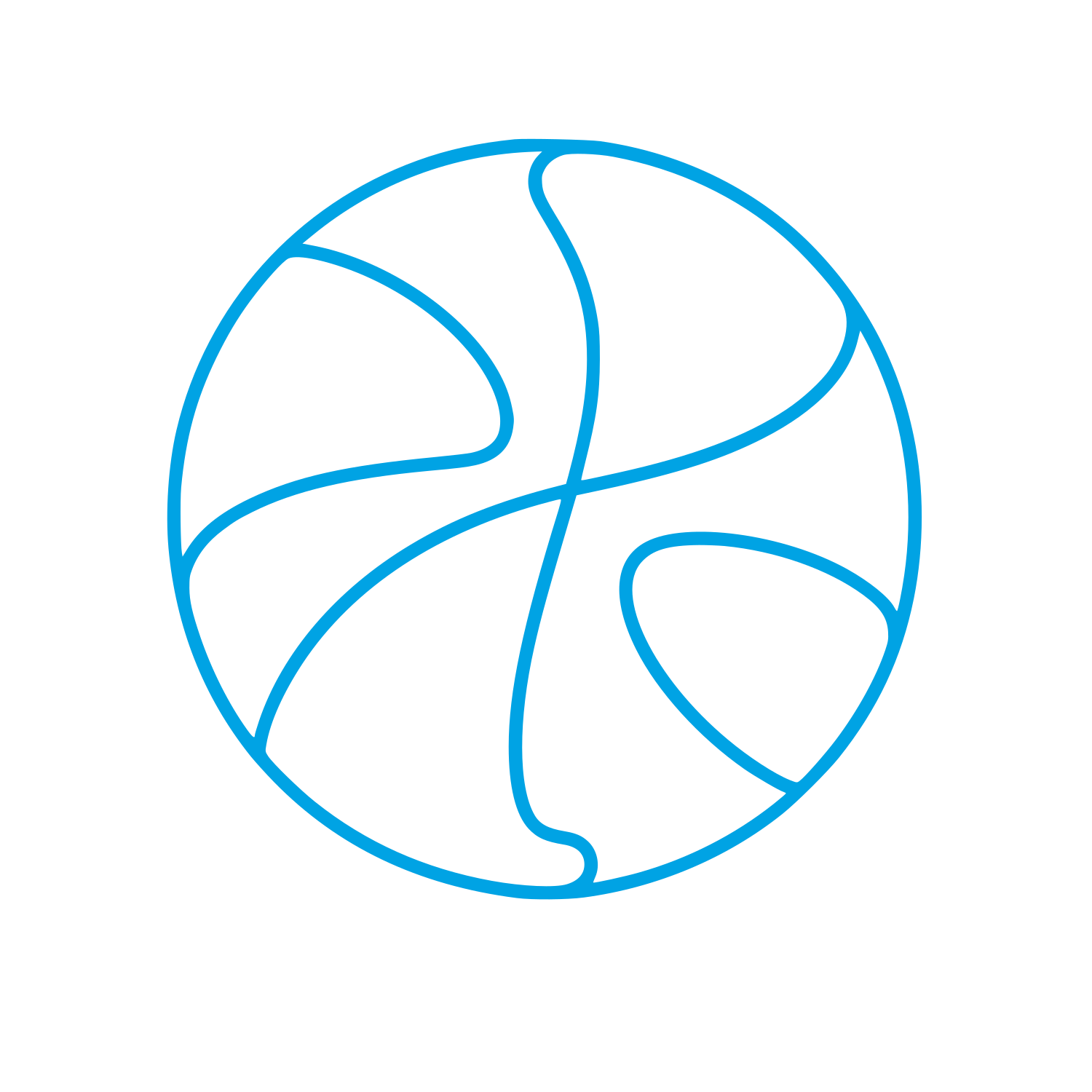 Basketball Outline Logo #00a3e4