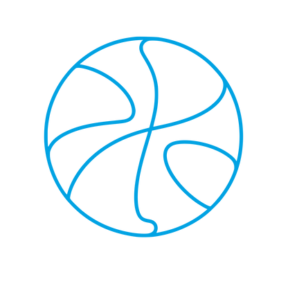 Basketball Outline Logo #00a3e4