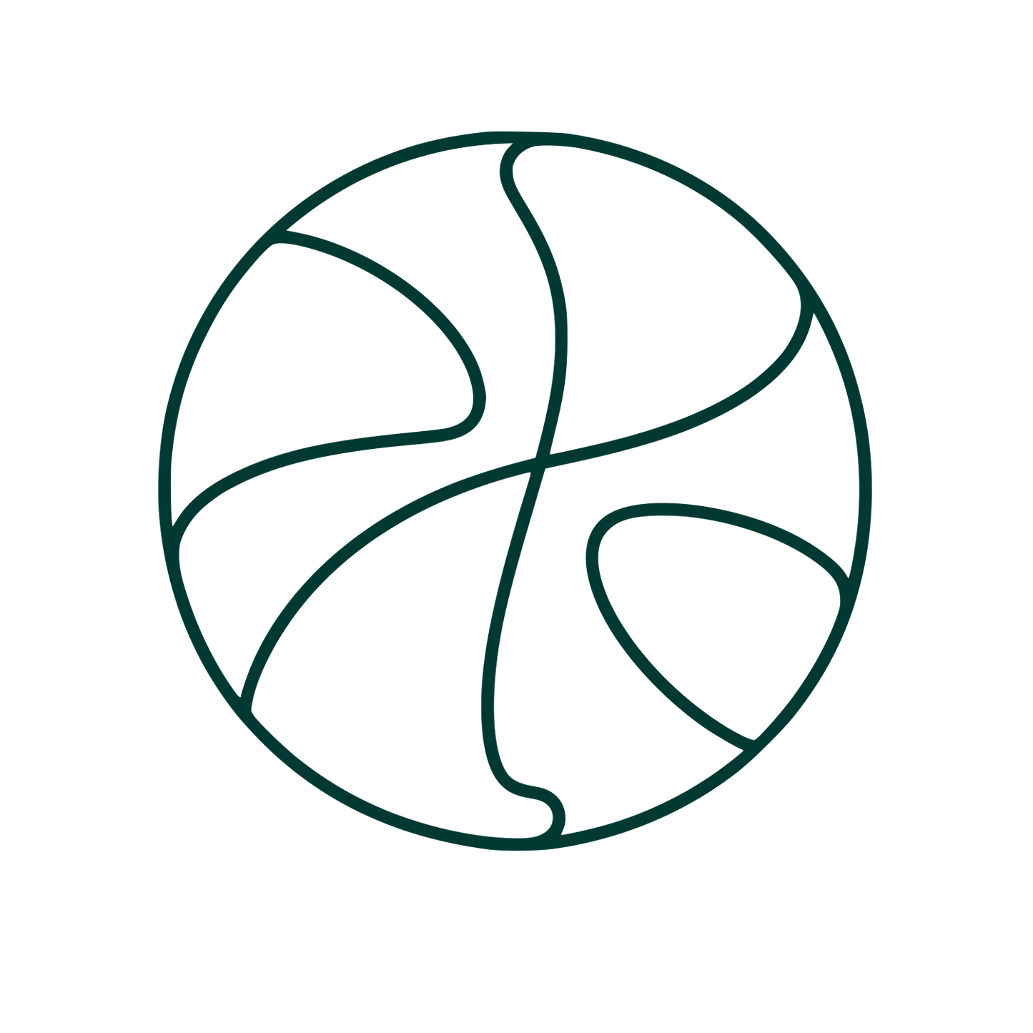 Basketball Outline Logo #003932