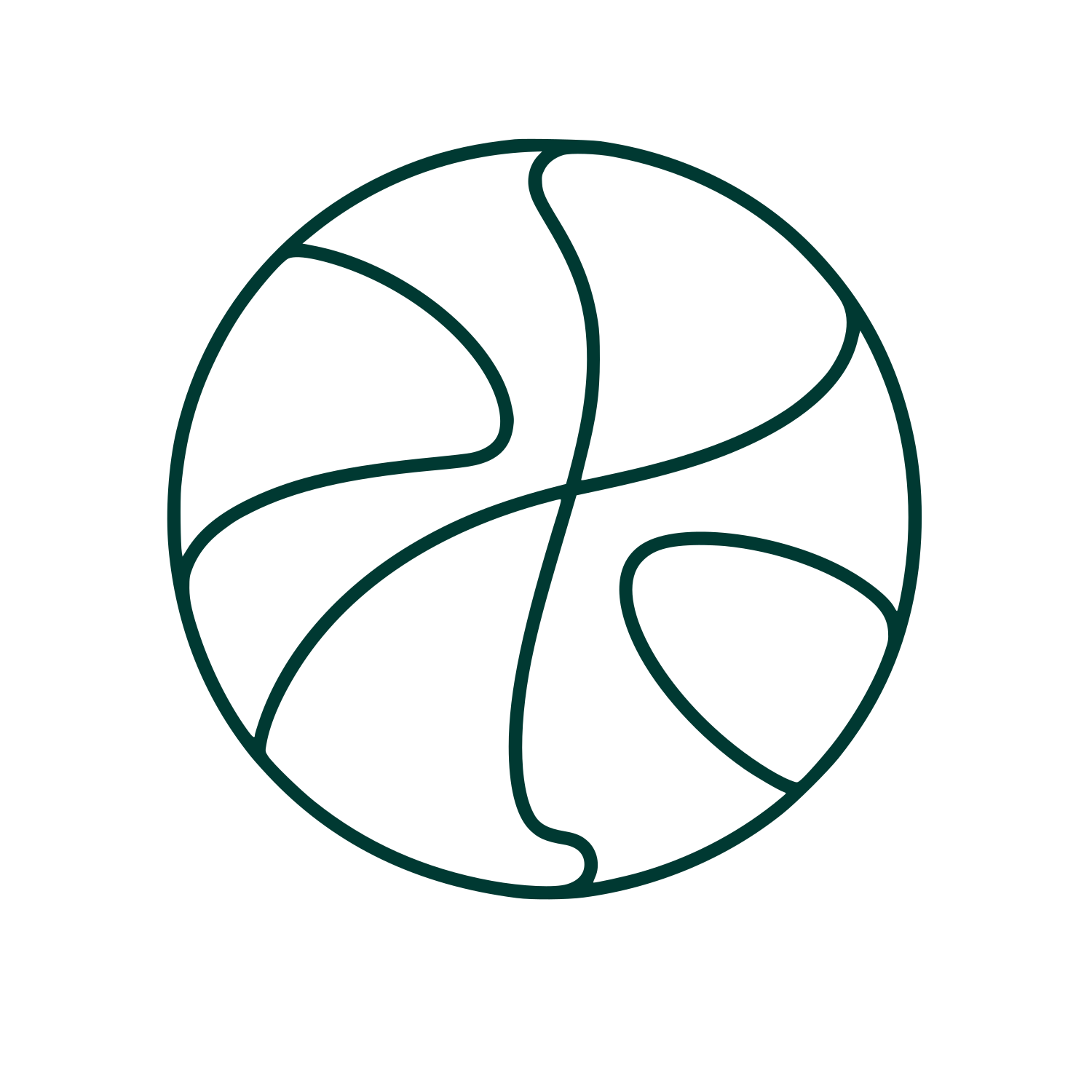 Basketball Outline Logo #003932