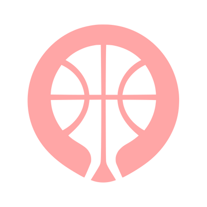 Basketball Circle Emblem Logo #ffa6a6