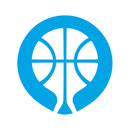 Basketball Circle Emblem Logo #00a3e4