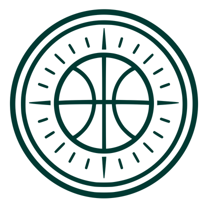 Basketball Compass Badge Logo #003932