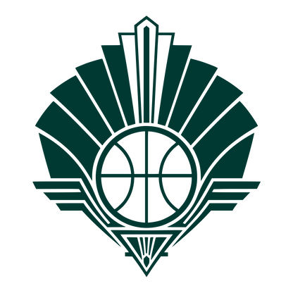 Art Deco Basketball Emblem Logo #003932
