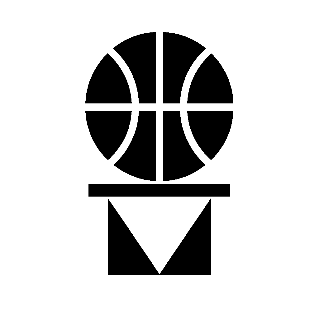 Basketball and Hoop Logo