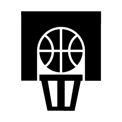 Basketball Hoop Backboard Logo